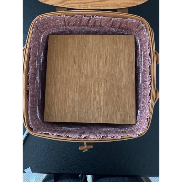 Longaberger 1989 Large Cake Basket Lined Including Insert & Liner - Picture 6 of 16